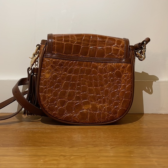 Brahmin Mini Sonny in Tan Gustavo Saddle Bag crossbody bag - Picture 2 of 5